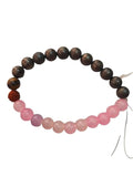 Pyrite, Rose Quartz & Amethyst Crystal Bracelet | Wealth, Love & Emotional Balance | Natural Healing Stone Bracelet with Rudraksha | Unisex Spiritual Jewelry